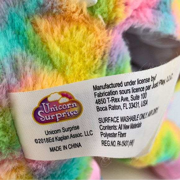 Unicorn Surprise Plush Skyla Mom 4 Babies Pastel Rainbow Tie Dye Stuffed Doll - Picture 5 of 6
